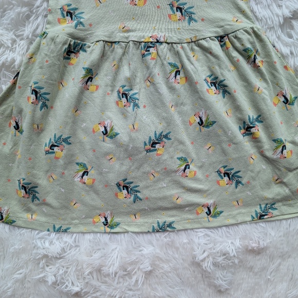 Tropical Vibes Girls’ Summer Dress – Palm & Pineapple Print 4T 7/8 - Picture 3 of 5